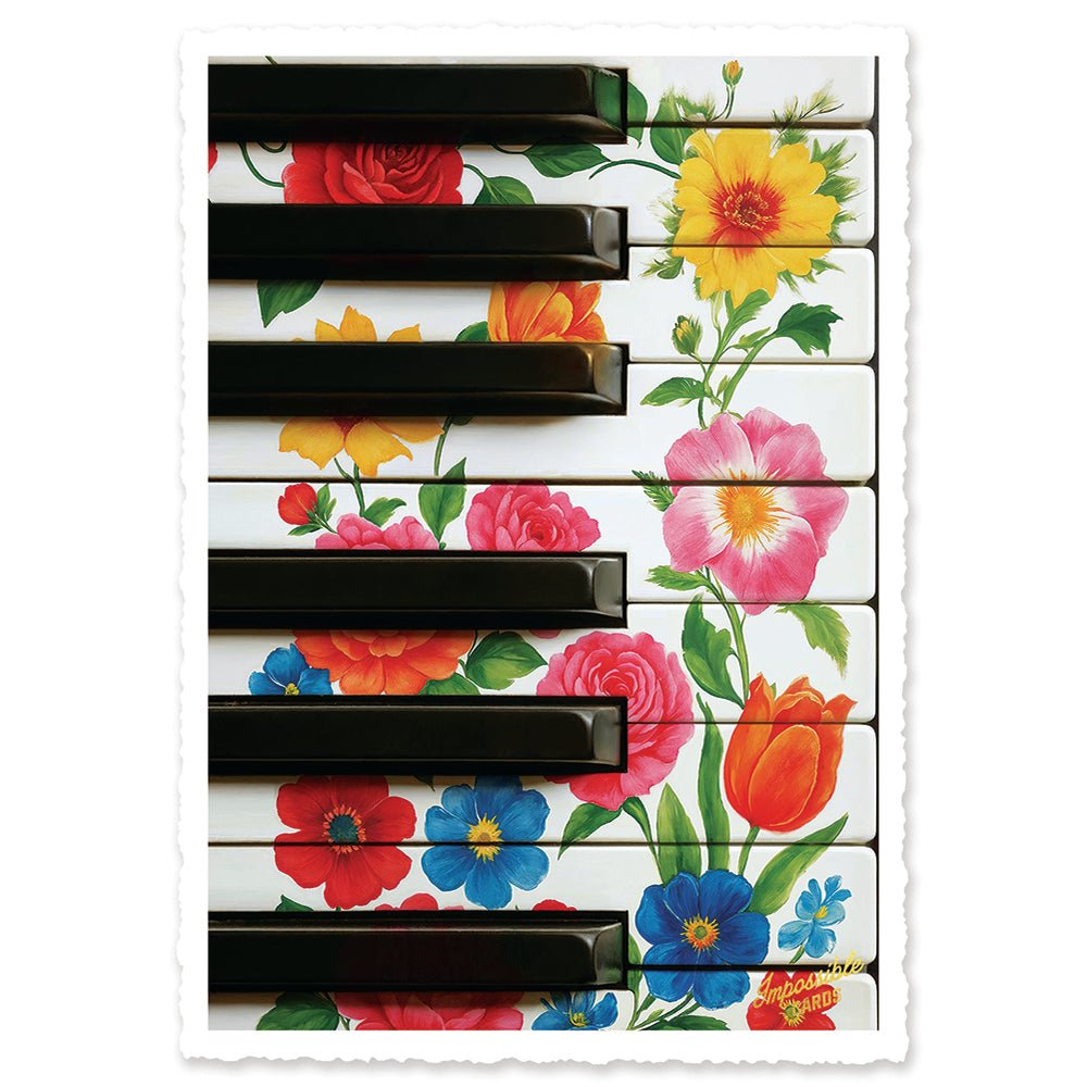 CHI-IC259 - chic.mic - Impossible Card Postkarte - flower piano
