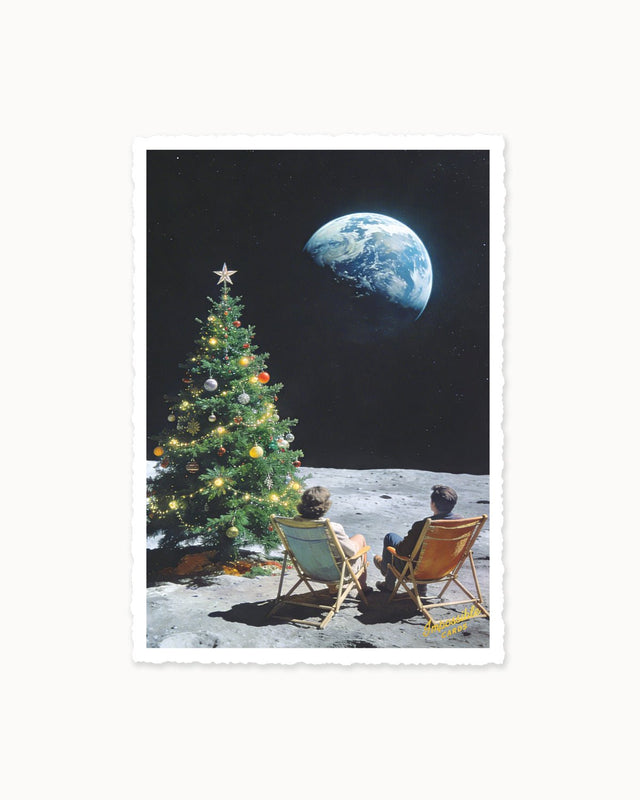 CHI-IC603 - chic.mic Impossible Card Postkarte Moon Christmas – Weihnachtskarte
