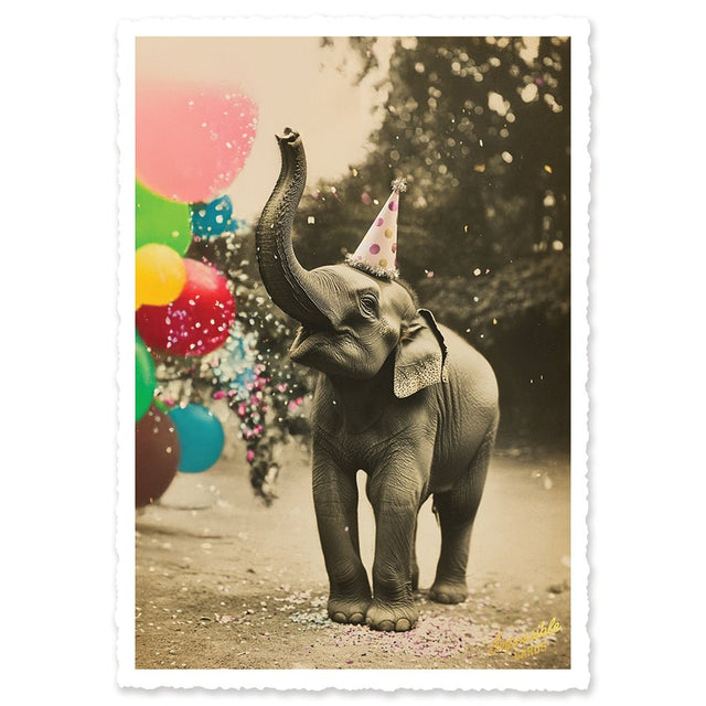 CHI-IC201 - chic.mic - Impossible Card Postkarte - Party Elephant