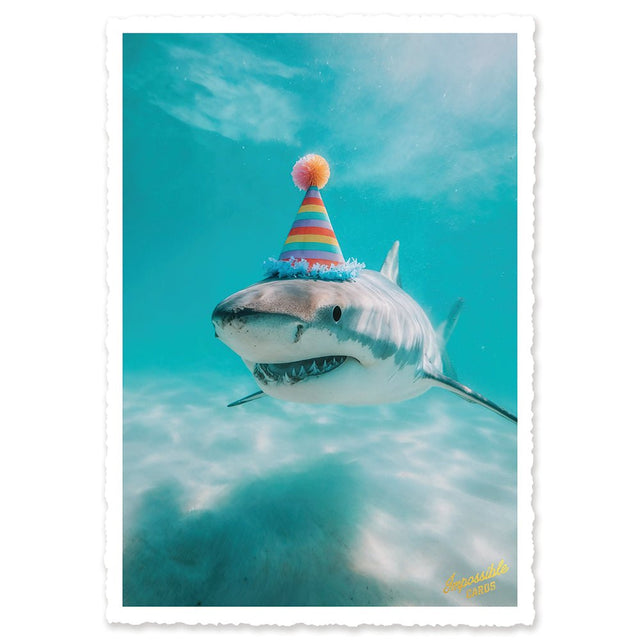 CHI-IC224 - chic.mic - Impossible Card Postkarte - party shark