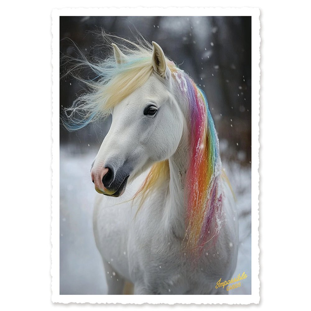 CHI-IC287 - chic.mic - Impossible Card Postkarte - rainbow horse