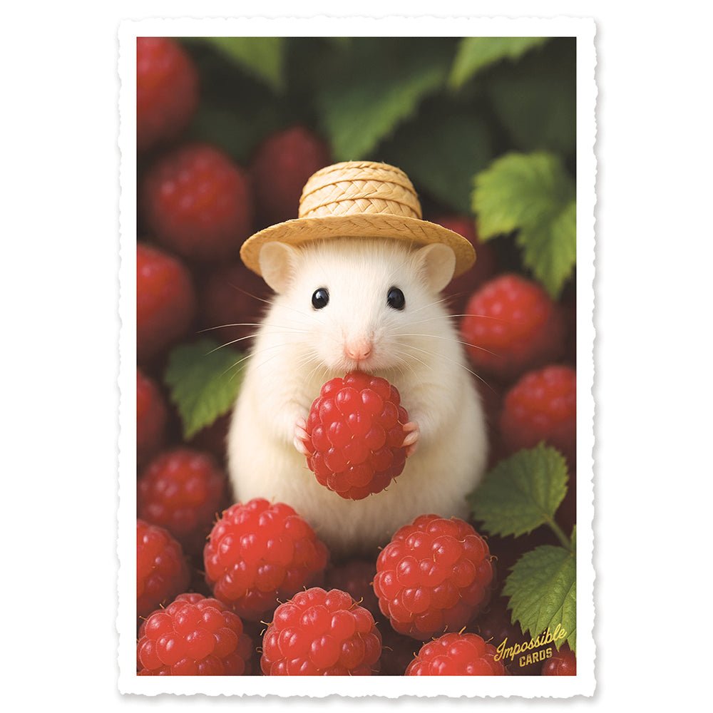 CHI-IC227 - chic.mic - Impossible Card Postkarte - raspberry hamster