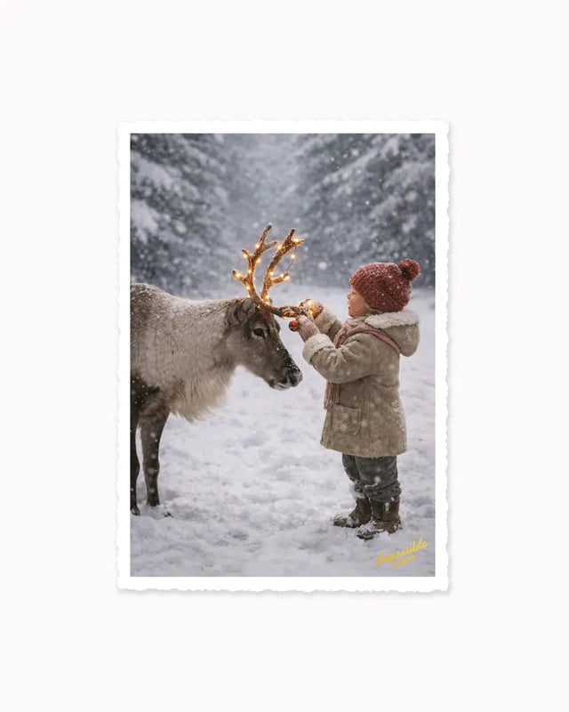 CHI-IC600 - chic.mic Impossible Card Postkarte Rentier – Weihnachtskarte