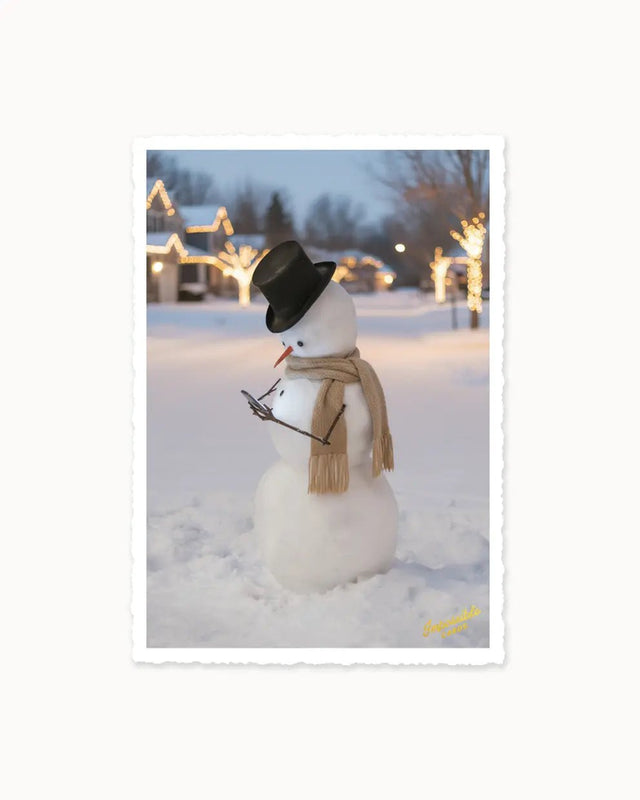 CHI-IC609 - chic.mic Impossible Card Postkarte Snowman – Weihnachtskarte