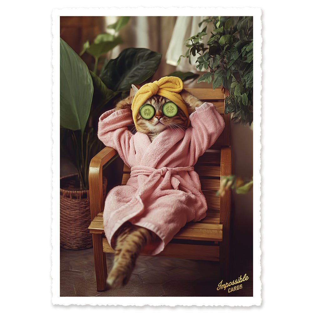 CHI-IC240 - chic.mic - Impossible Card Postkarte - spa cat