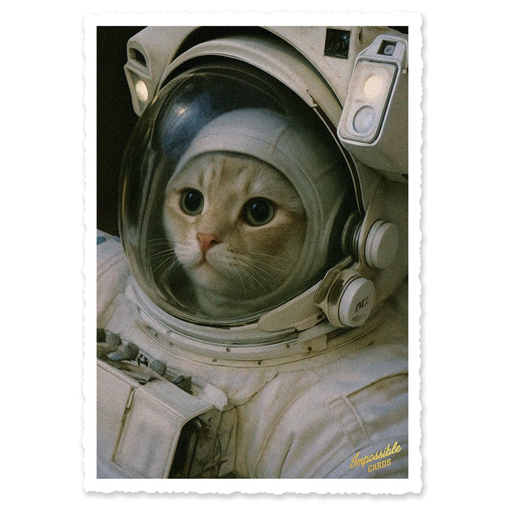 CHI-IC278 - chic.mic - Impossible Card Postkarte - space traveler cat