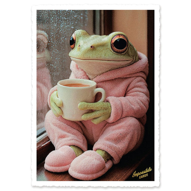 CHI-IC217 - chic.mic - Impossible Card Postkarte - tracksuit frog