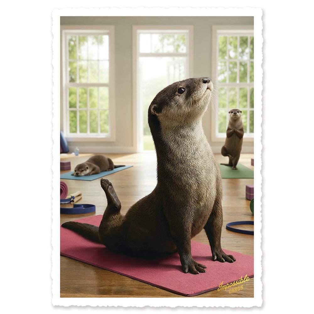 CHI-IC277 - chic.mic - Impossible Card Postkarte - Yoga Otter
