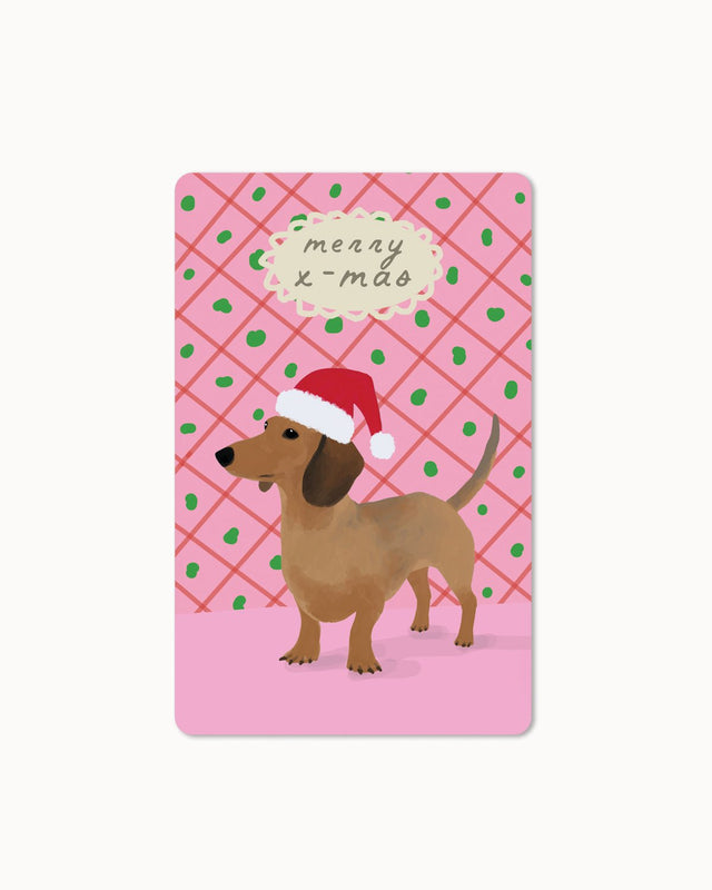CHI-LC755 - Chic.mic, Lunacard Postkarte Christmas dog - Weihnachtskarte