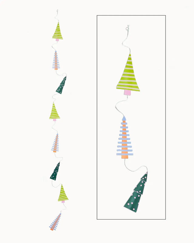 CHI-PG001 - chic.mic Papiergirlande Tannenbäume – Weihnachtsdeko 100 cm