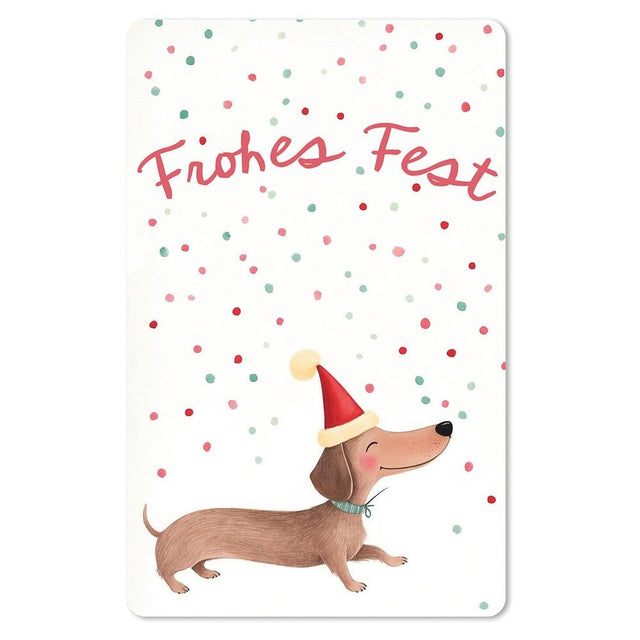 CHI-LC722 - Chic.mic, Postkarte "Dackel frohes Fest"