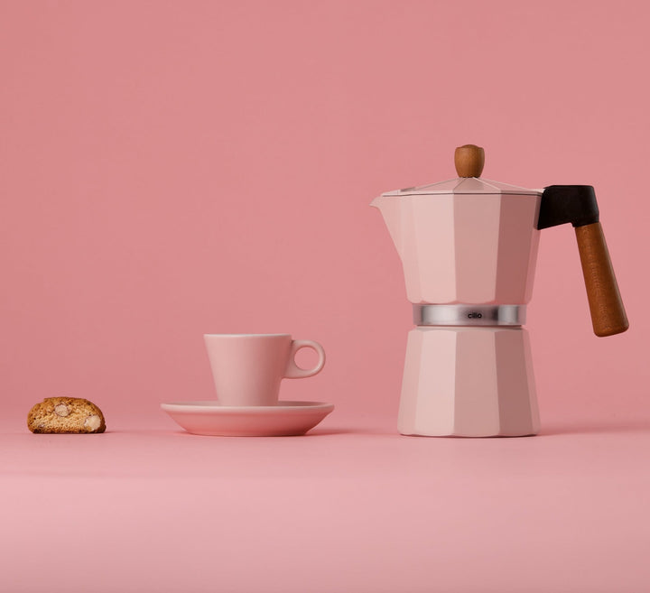 CIL-321531 - Cilio, Espressokocher Legno 6 Tassen rosa