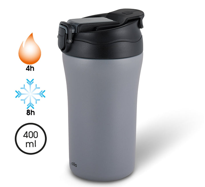CIL-546484 - Cilio, Isoliertrinkbecher Dopppio, 400ml grigio
