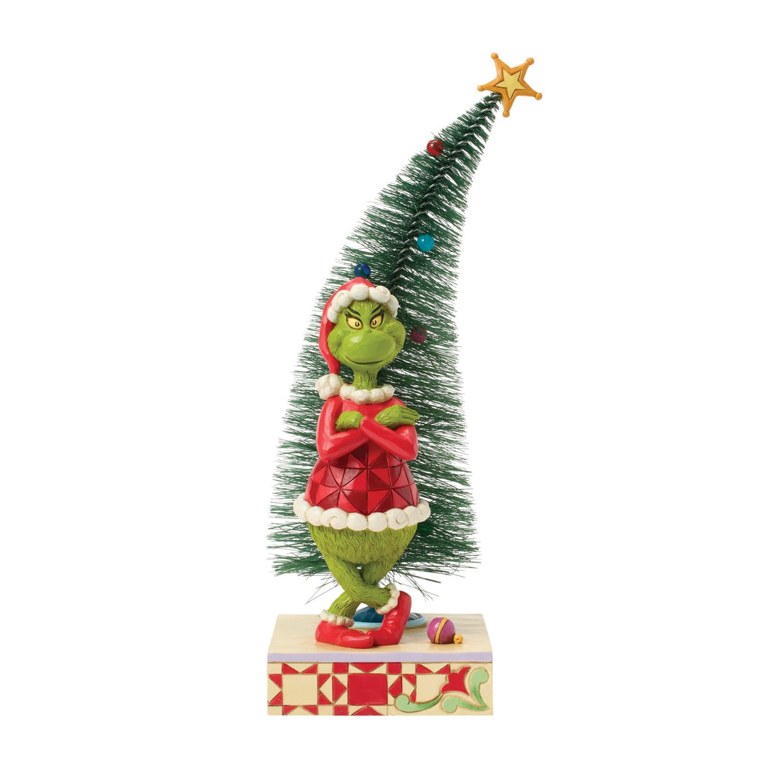 The Grinch with crossed arms and a sisal tree figure, 31cm, Jim Shore – Victoria's Laden