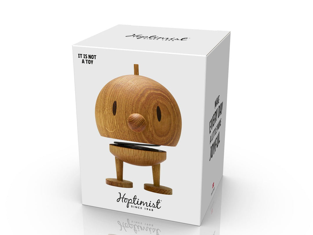 F&amp;H-27163 - F&amp;H Group, Hoptimist Wackelfigur, Motiv Bumble aus Holz, Medium, 7,5x8,5x10,7cm