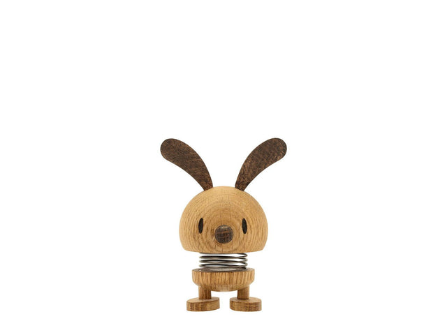 F&H-26983 - F&H Group, Hoptimist Wackelfigur, Motiv Bunny aus Holz, Small, 7,5x5,8x9cm