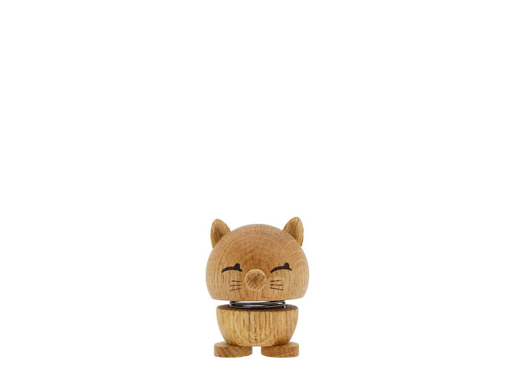 F&amp;H-28746 - F&amp;H Group, Hoptimist gungfigur, motiv katt i trä, liten, 5,5x5,9x7,3 cm