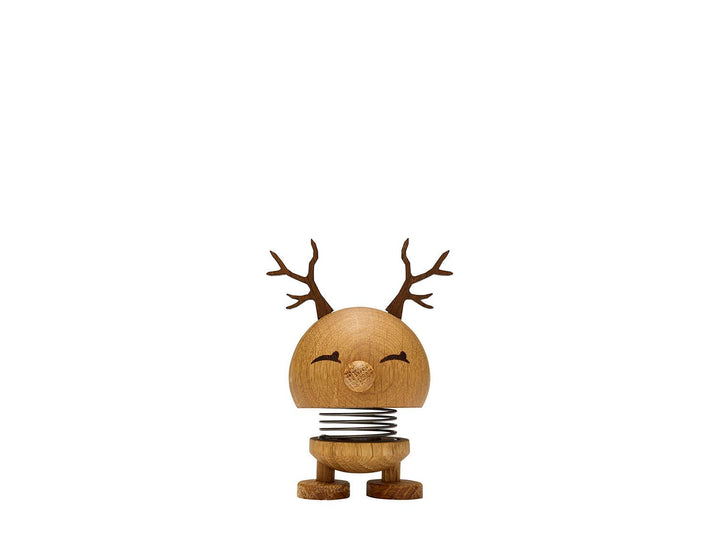 F&amp;H-28049 - F&amp;H Group, Hoptimist Wackelfigur, Motiv Reindeer Bimble aus Holz, Small, 6,4x5,9x9,5cm