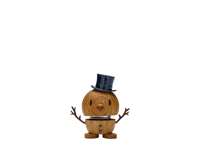 F&H-26314 - F&H Group, Hoptimist Wackelfigur, Motiv Snowman aus Holz, Small, 9,5x5,9x7,8cm