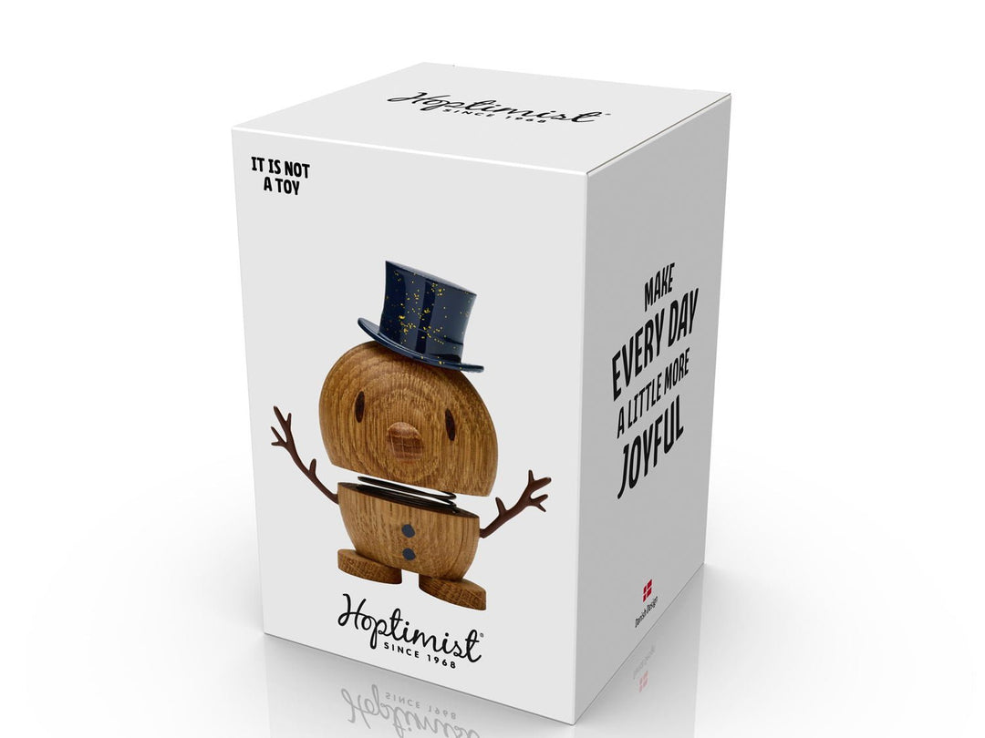F&amp;H-26314 - F&amp;H Group, Hoptimist Wackelfigur, Motiv Snowman aus Holz, Small, 9,5x5,9x7,8cm
