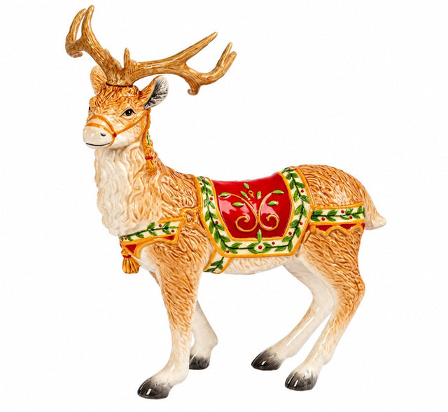 FaF-1026002 - Fitz & Floyd Santa's Gift Weihnachts-Rentier 30 cm
