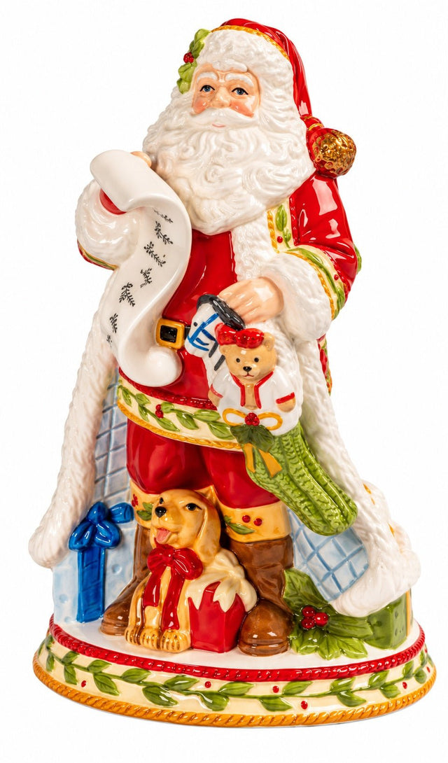 FaF-1026003 - Fitz & Floyd Santa's Gift Weihnachtsmann Spieluhr 25 cm