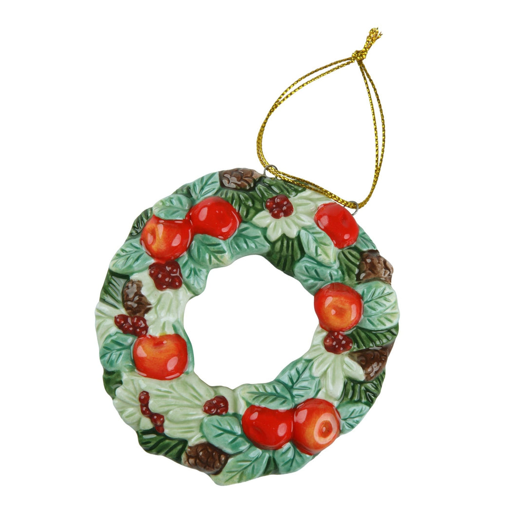 FaF-1026005 - Fitz &amp; Floyd Winter Frost Santa mit Weihnachtskranz 45,5 cm - 2026