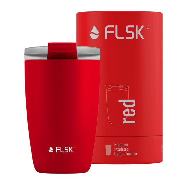 FL-1030-0350-2039 - FLSK Căniță To-Go din oțel inoxidabil, roșie, 350ml, înălțime 14,2cm