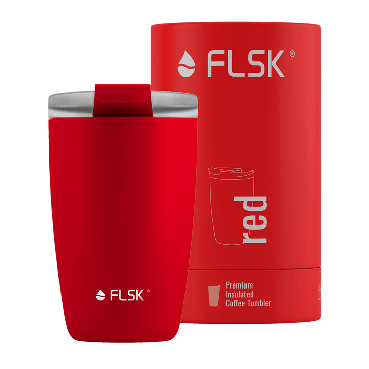 FL-1030-0350-2039 - FLSK Căniță To-Go din oțel inoxidabil, roșie, 350ml, înălțime 14,2cm