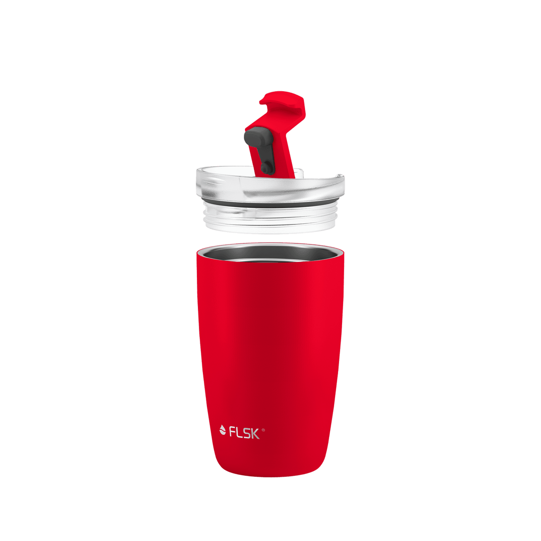 FL-1030-0350-2039 - FLSK Căniță To-Go din oțel inoxidabil, roșie, 350ml, înălțime 14,2cm