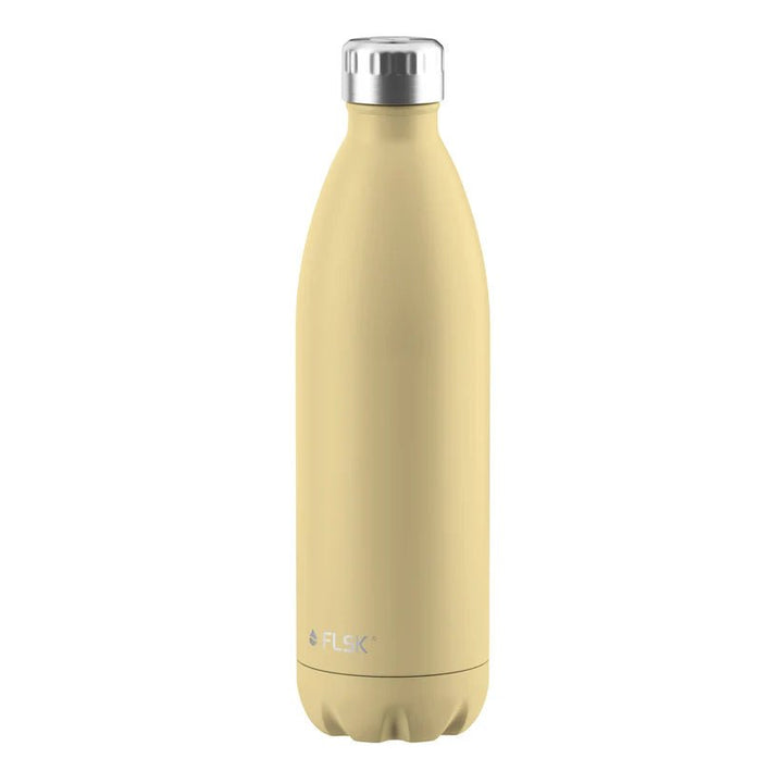 FL - 1010 - 1000 - 2038 - FLSK Trinkflasche aus Edelstahl, lemon, 1000ml, 32cm hoch
