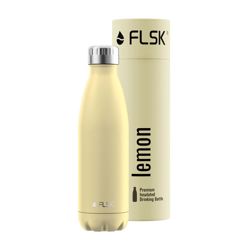 FL - 1010 - 0500 - 2038 - FLSK Trinkflasche aus Edelstahl, lemon, 500ml, 25,5cm hoch