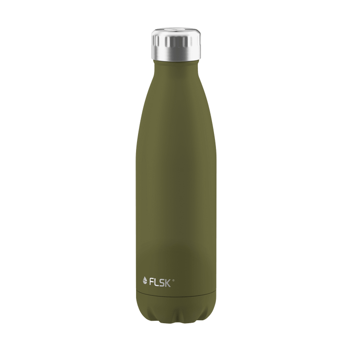 FL-1010-0500-2041 - FLSK Trinkflasche aus Edelstahl, olive, 500ml, 25,5cm hoch
