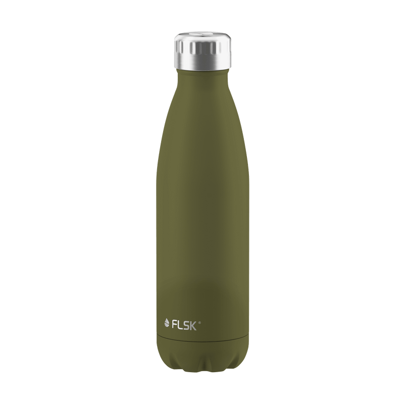 FL-1010-0500-2041 - FLSK Trinkflasche aus Edelstahl, olive, 500ml, 25,5cm hoch