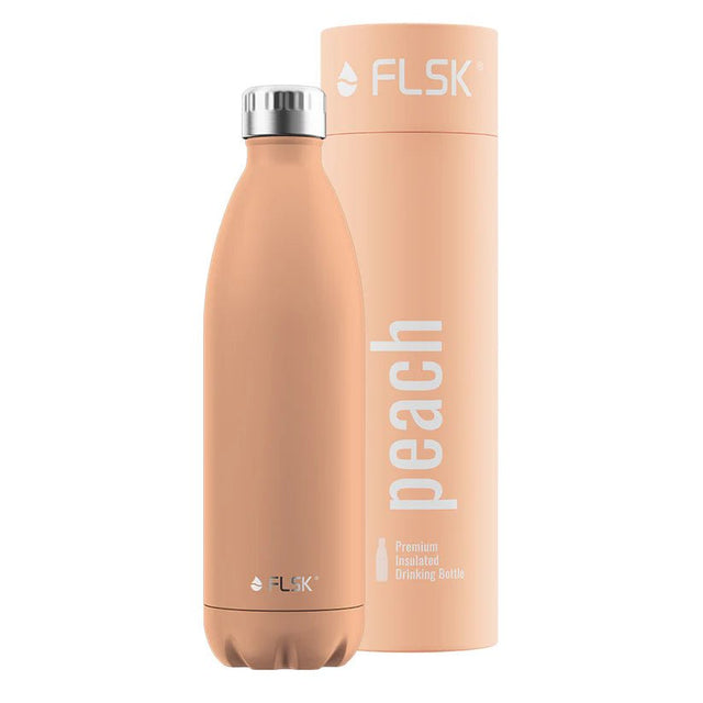 FL - 1010 - 1000 - 2037 - FLSK Trinkflasche aus Edelstahl, peach, 1000ml, 32cm hoch