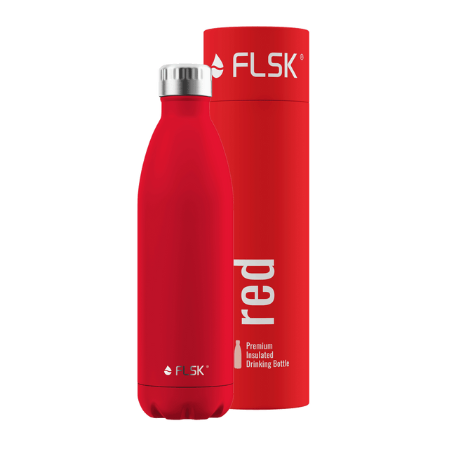 FL-1010-0750-2039 - FLSK Trinkflasche aus Edelstahl, red, 750ml, 28,6cm hoch