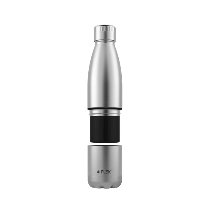 FL - 2010 - 0700 - 0010 - FLSK Trinkflasche mit Becher, stainless, 700ml, 28,8cm hoch