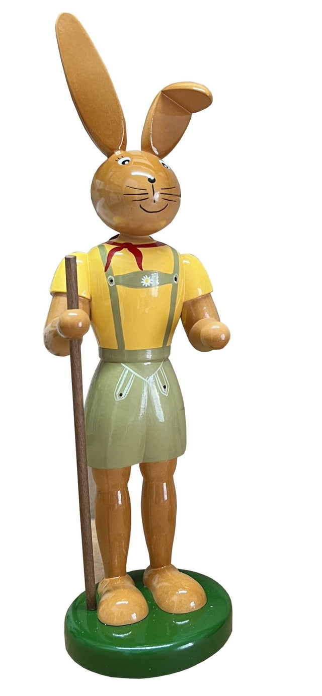 GAH-71523 - Gahlenz - Hase in der Lederhose mit Spazierstock - 25cm
