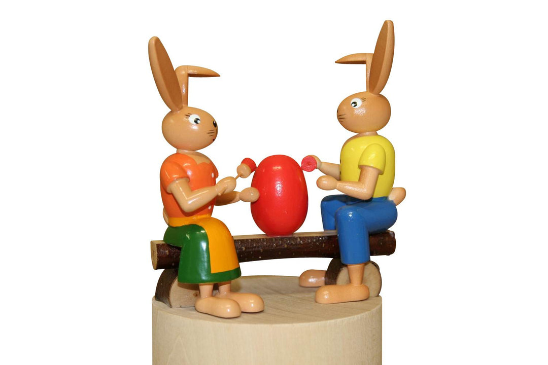 GAH-71131 - Gahlenz - Pair of rabbit painters on bench - 10cm