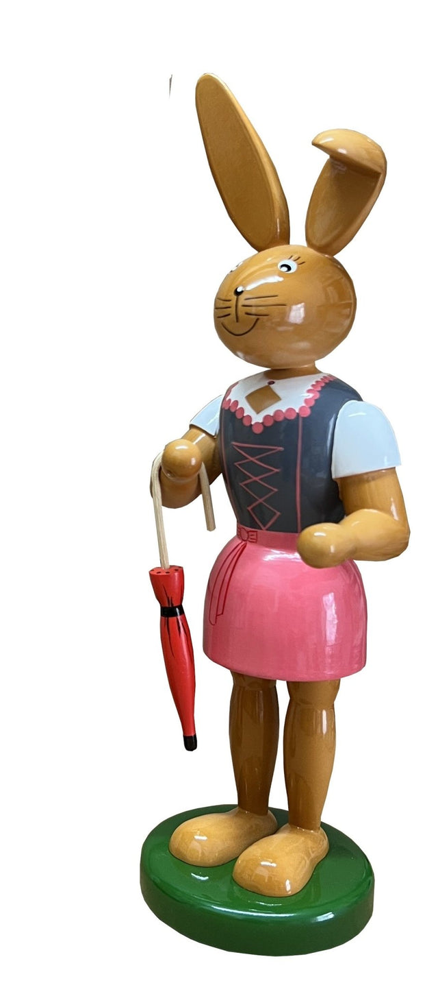 GAH-71395 - Gahlenz - Häsin im Dirndl mit Spazierstock - 25cm