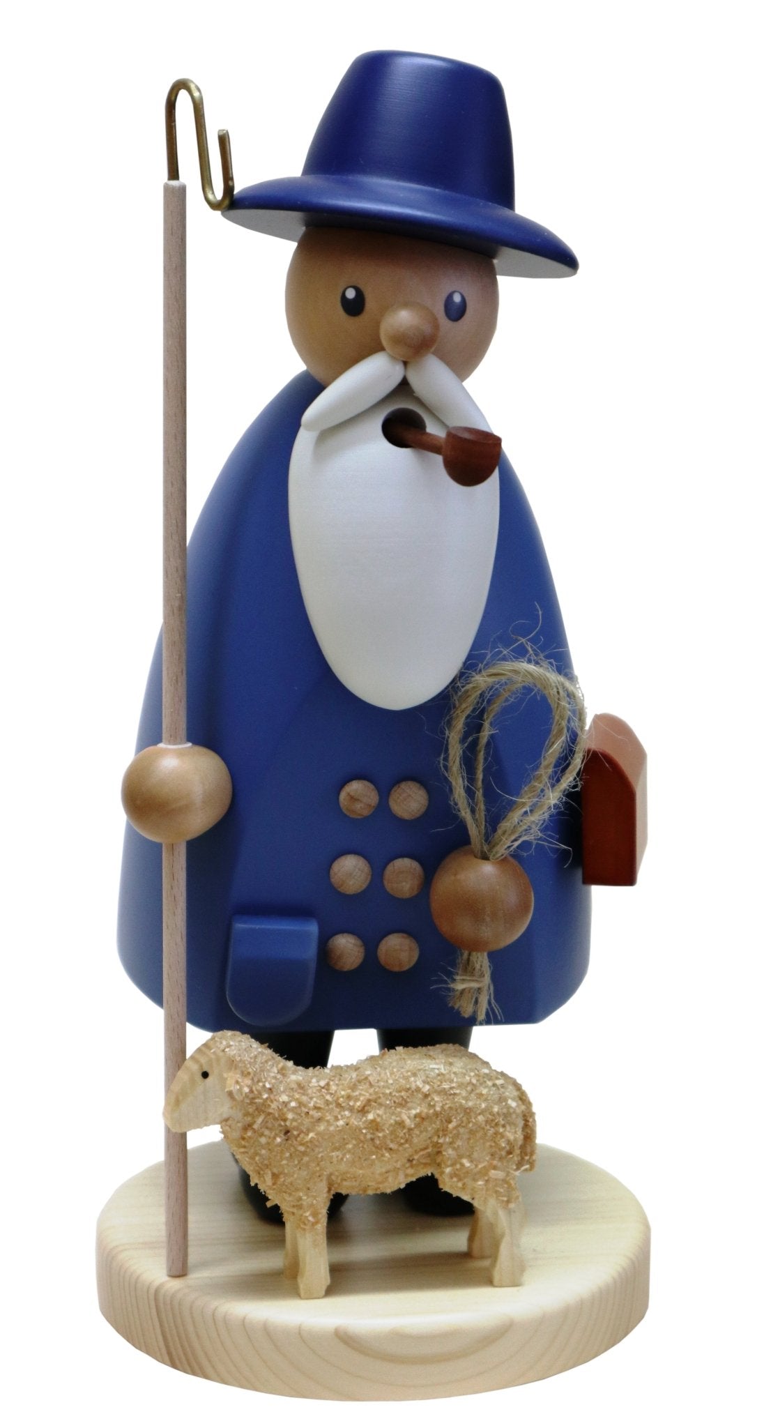 GAH - 16572 - Gahlenz - Om de cârnaturi păstor cu oaie înăbușită, 27 cm, artă din lemn