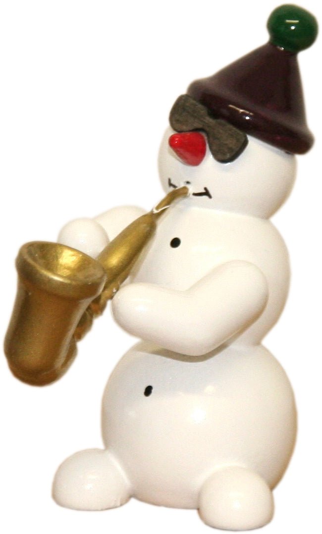 GAH - 38040 - Gahlenz - Sneeuwpoppen - Groep 'Sneeuwpop met saxofoon - 5,5cm'