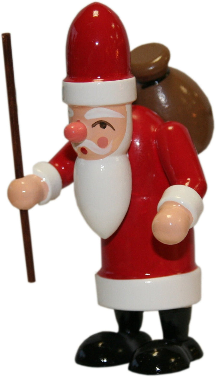 GAH-31410 - Gahlenz - Père Noël avec bâton dans la main droite - 8 cm