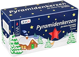 RGL-29315 - Glässer Volkskunst 'Pyramidenkerzen rot, Durchmesser D=14 mm / L=70 mm' 29315