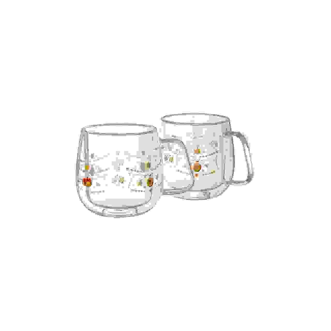 Glass decorated, set of 2 double cups, Hutschenreuther 2025 – Victoria's Laden