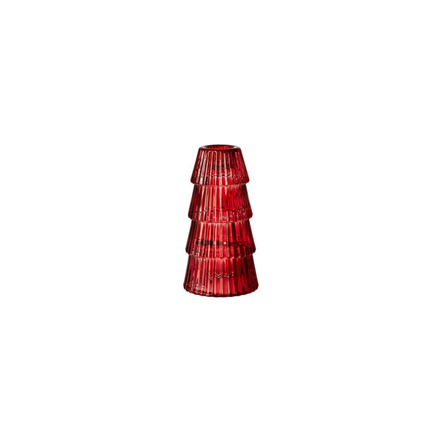 02488 - 729540 - 47756 - Glas - rot, Baum / Kerzenhalter, Hutschenreuther 2025