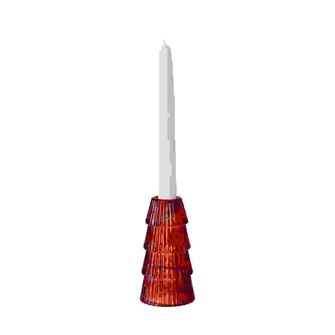 02488 - 729540 - 47756 - Glas - rot, Baum / Kerzenhalter, Hutschenreuther 2025