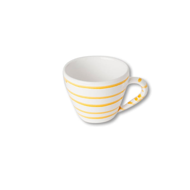 0101TCGO08 - Gmundner Keramik 'Gelbgeflammt - Cappuccino Tasse Gourmet (0,16L)'