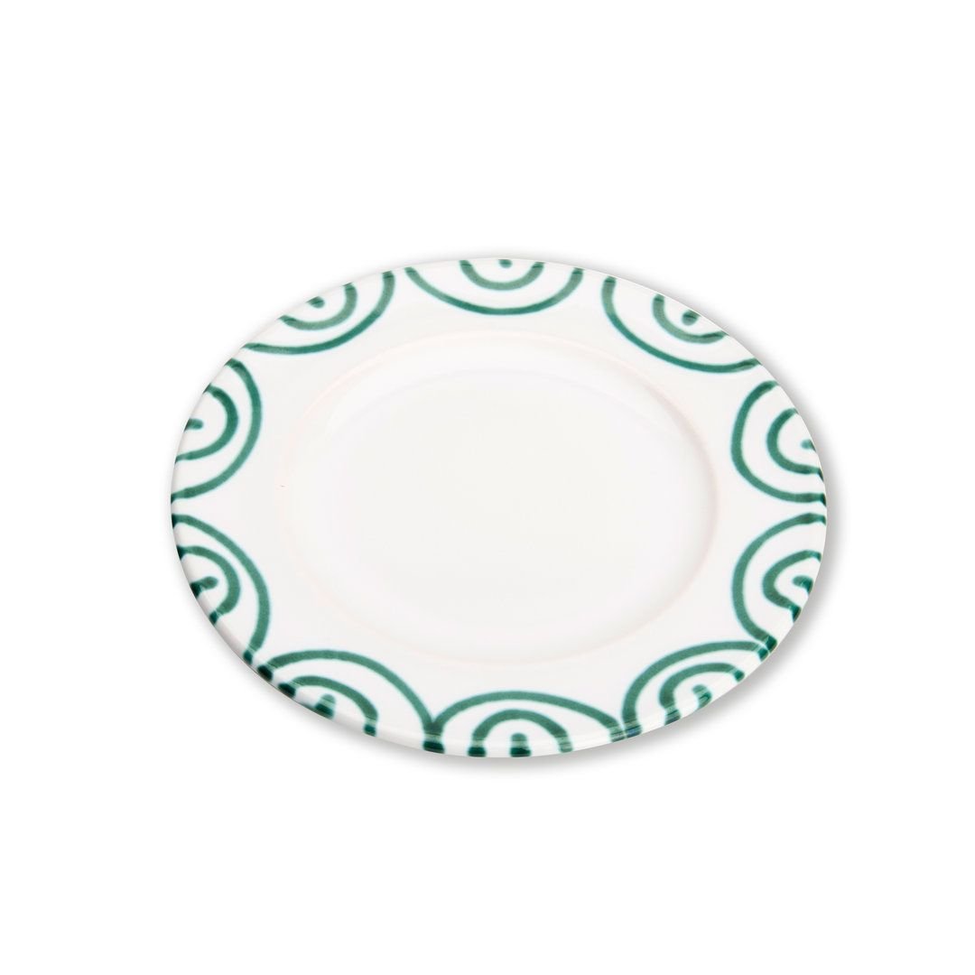 0100TDGO18 - Gmundner Keramik 'Grüngeflammt - Dessertteller Gourmet (Ø18cm)'