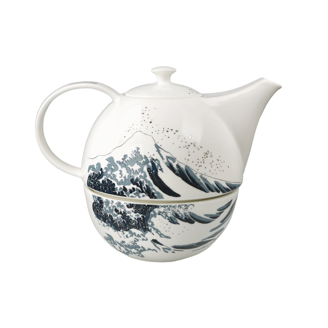 67075201 - Goebel Artis Orbis, Teekanne mit Stövchen, Hokusai - Die Große Welle 2025